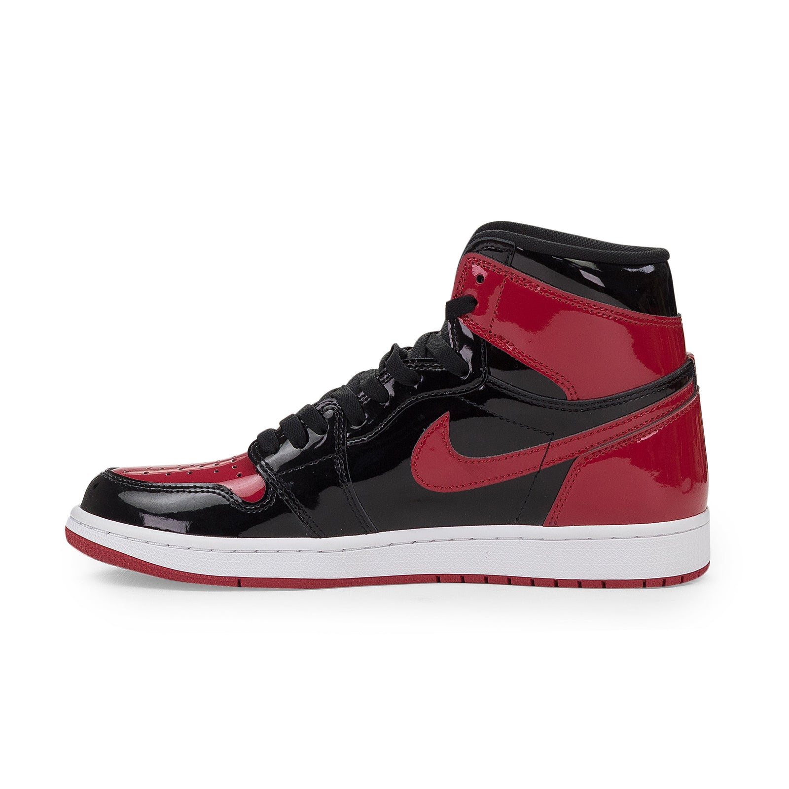 BLACK/RED PATENT BRED 1 SNEAKERS