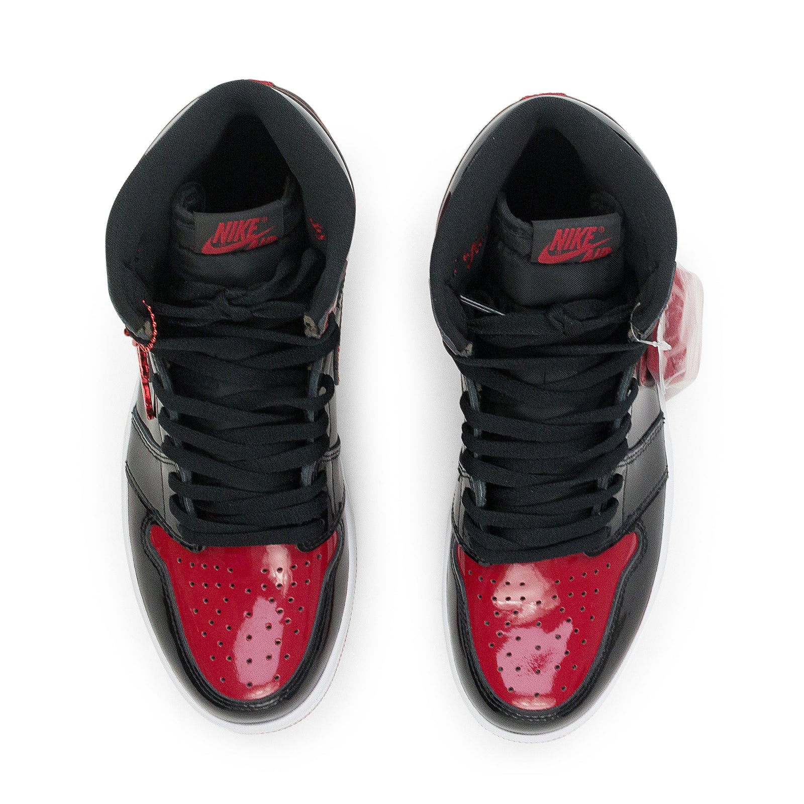 BLACK/RED PATENT BRED 1 SNEAKERS