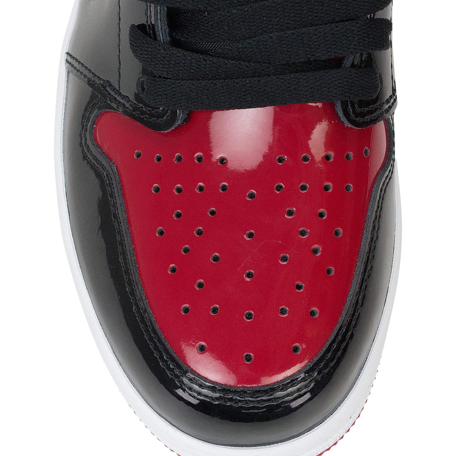 BLACK/RED PATENT BRED 1 SNEAKERS