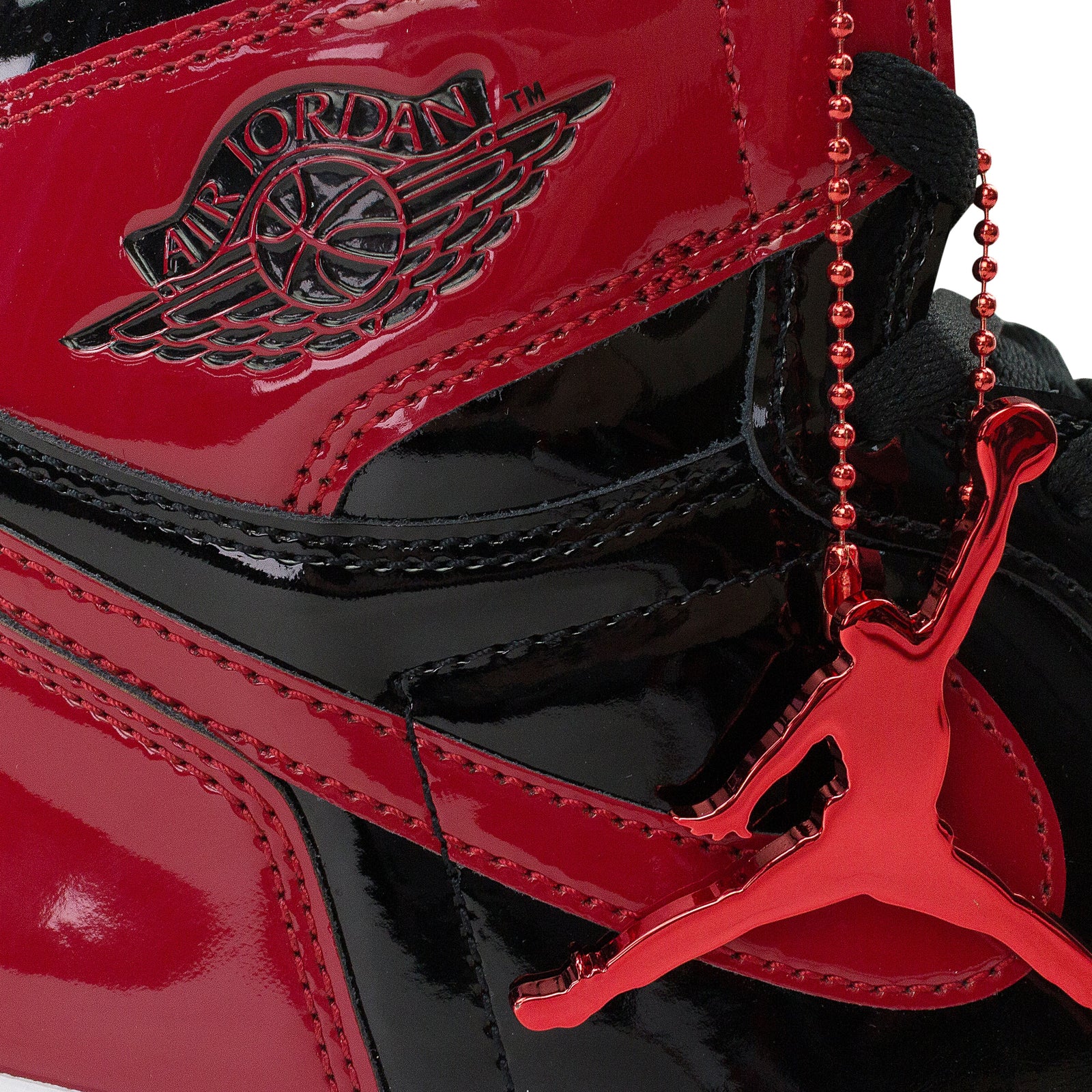 BLACK/RED PATENT BRED 1 SNEAKERS