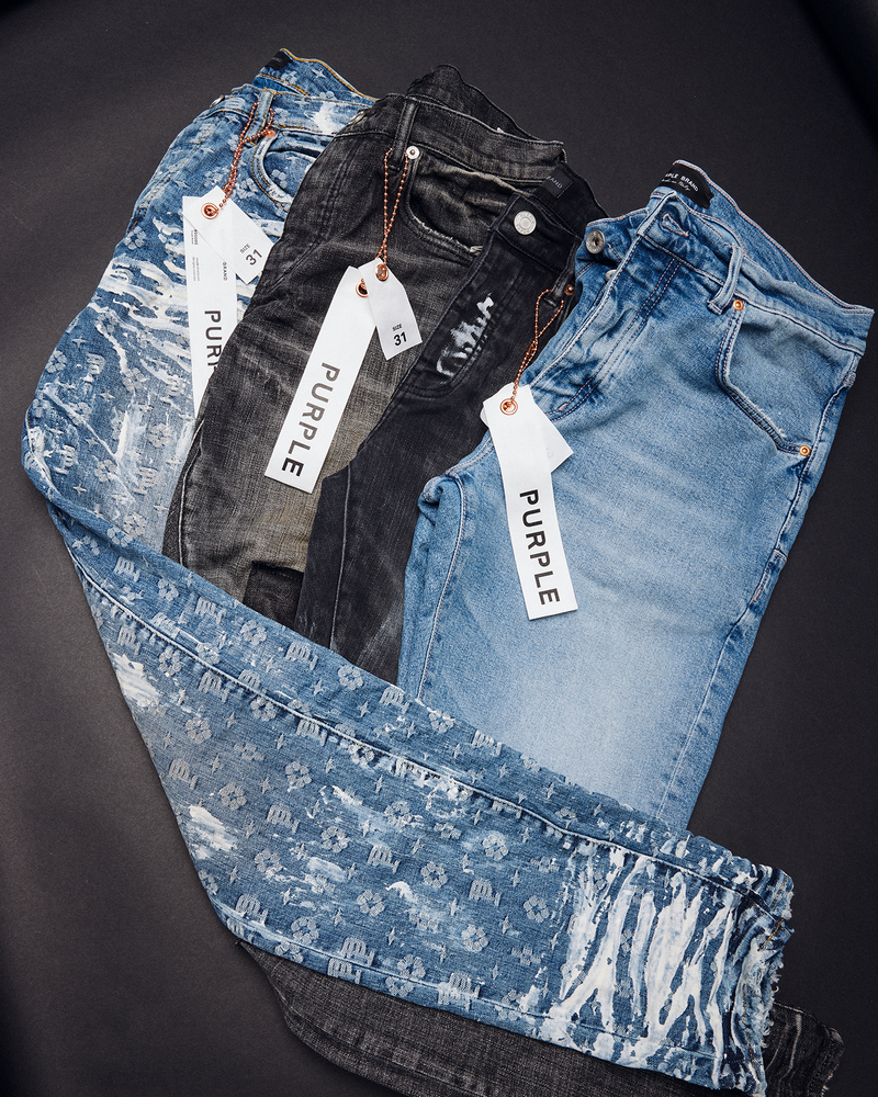 Black Friday Denim Box Featuring Purple